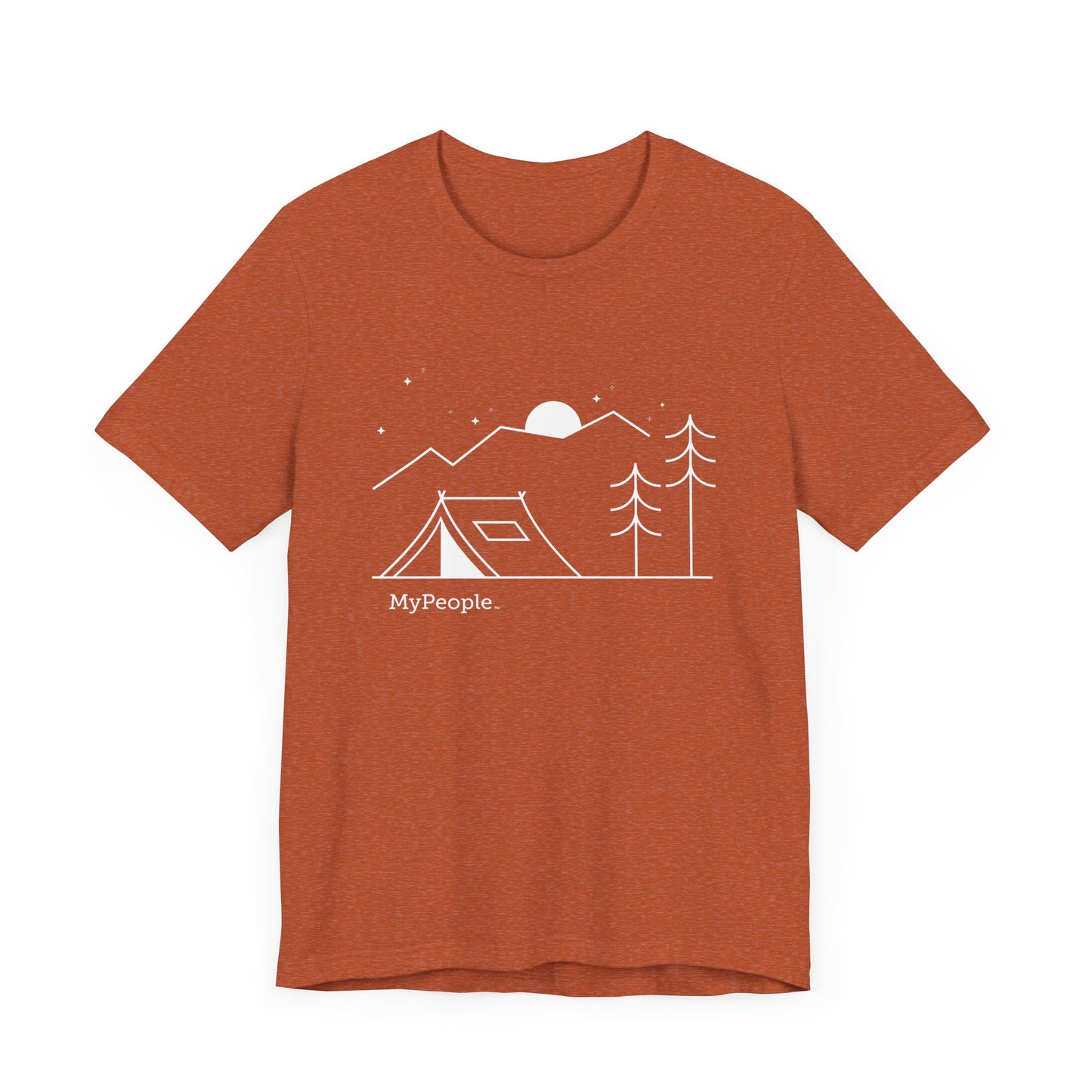 MyPeople Tent Camping Tee - Unisex Jersey Short Sleeve Shirt