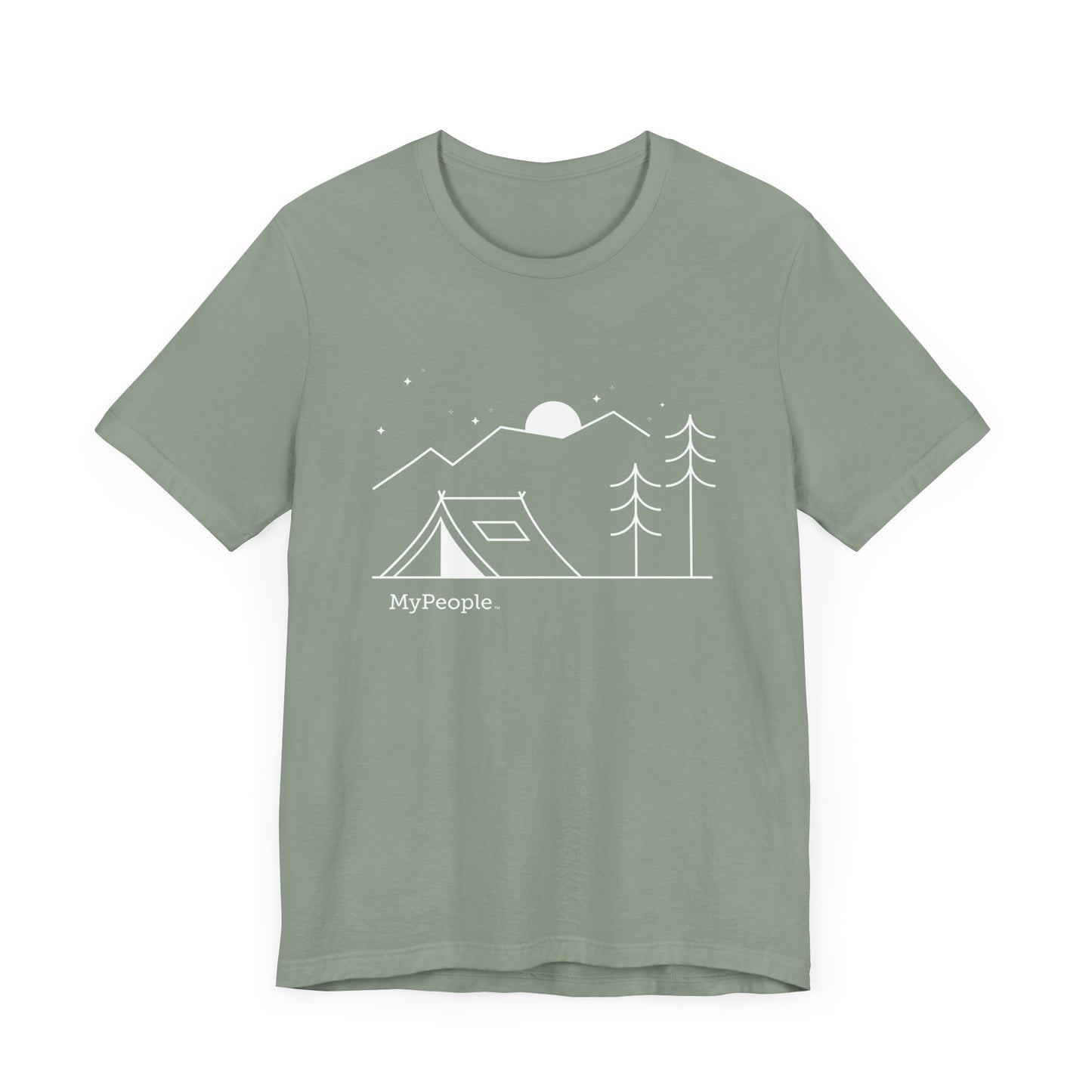 MyPeople Tent Camping Tee - Unisex Jersey Short Sleeve Shirt