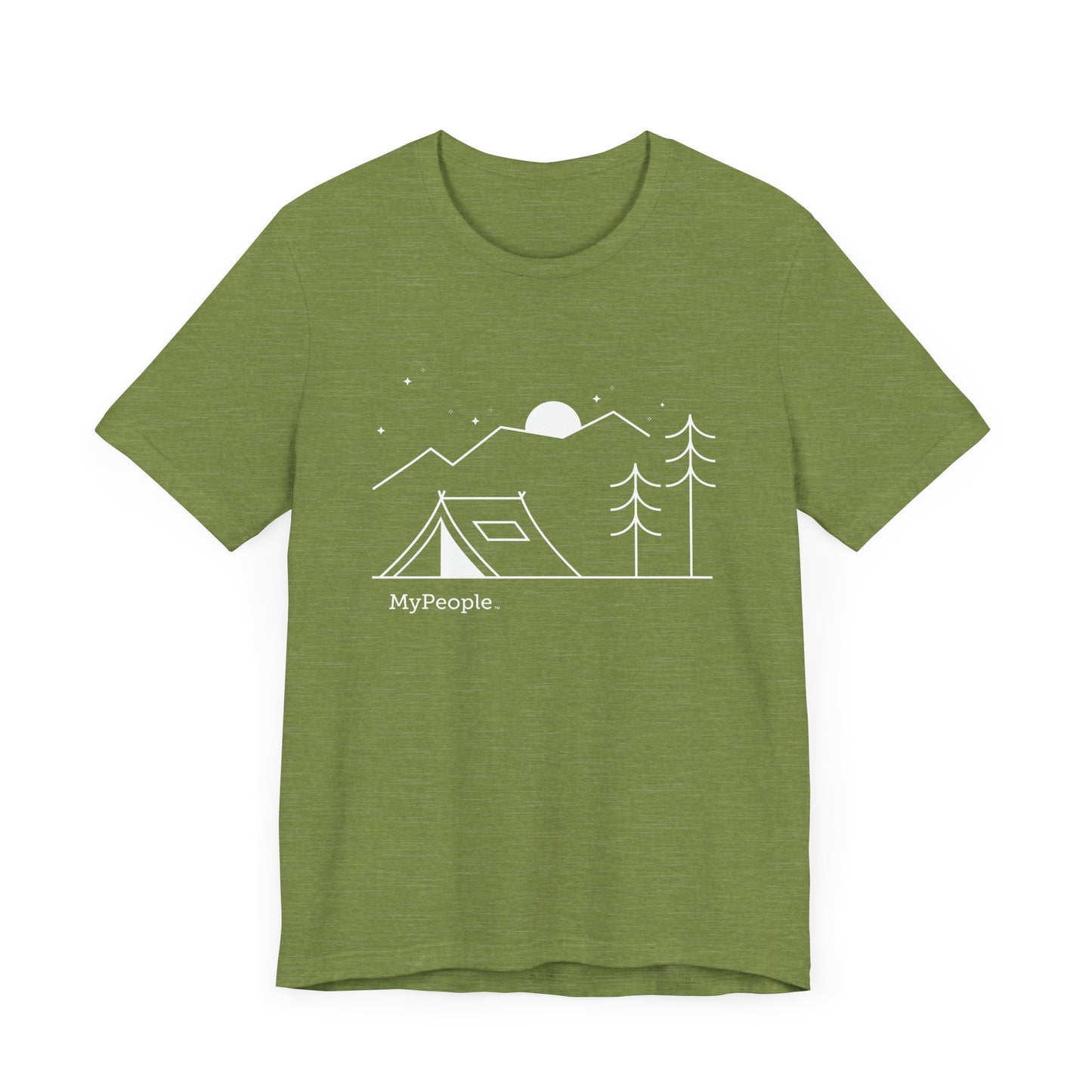 MyPeople Tent Camping Tee - Unisex Jersey Short Sleeve Shirt
