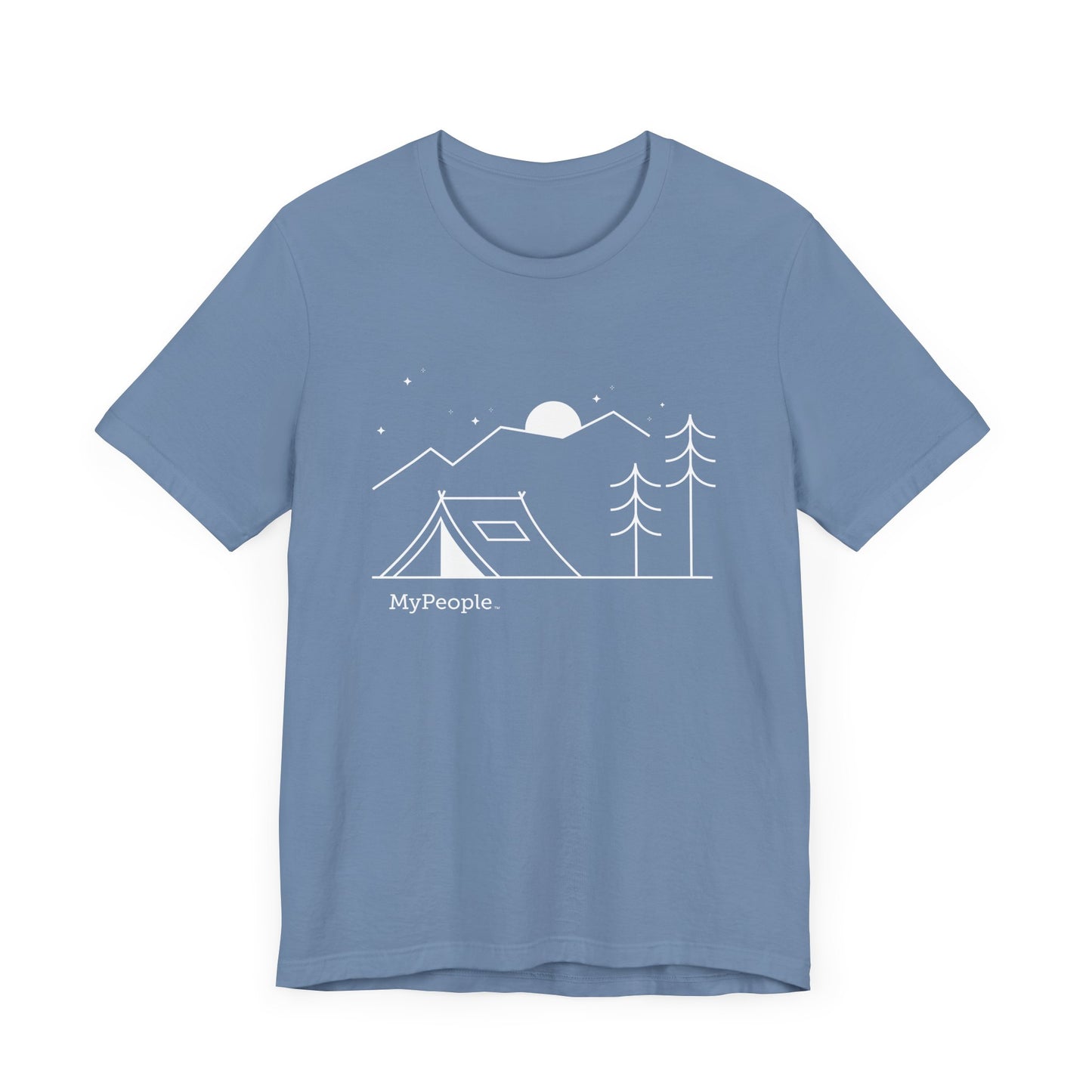 MyPeople Tent Camping Tee - Unisex Jersey Short Sleeve Shirt