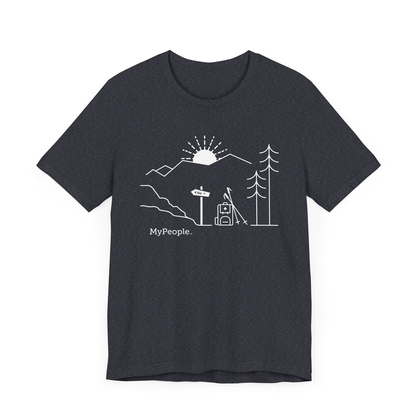 MyPeople Hiking Tee - Unisex Jersey Short Sleeve Shirt