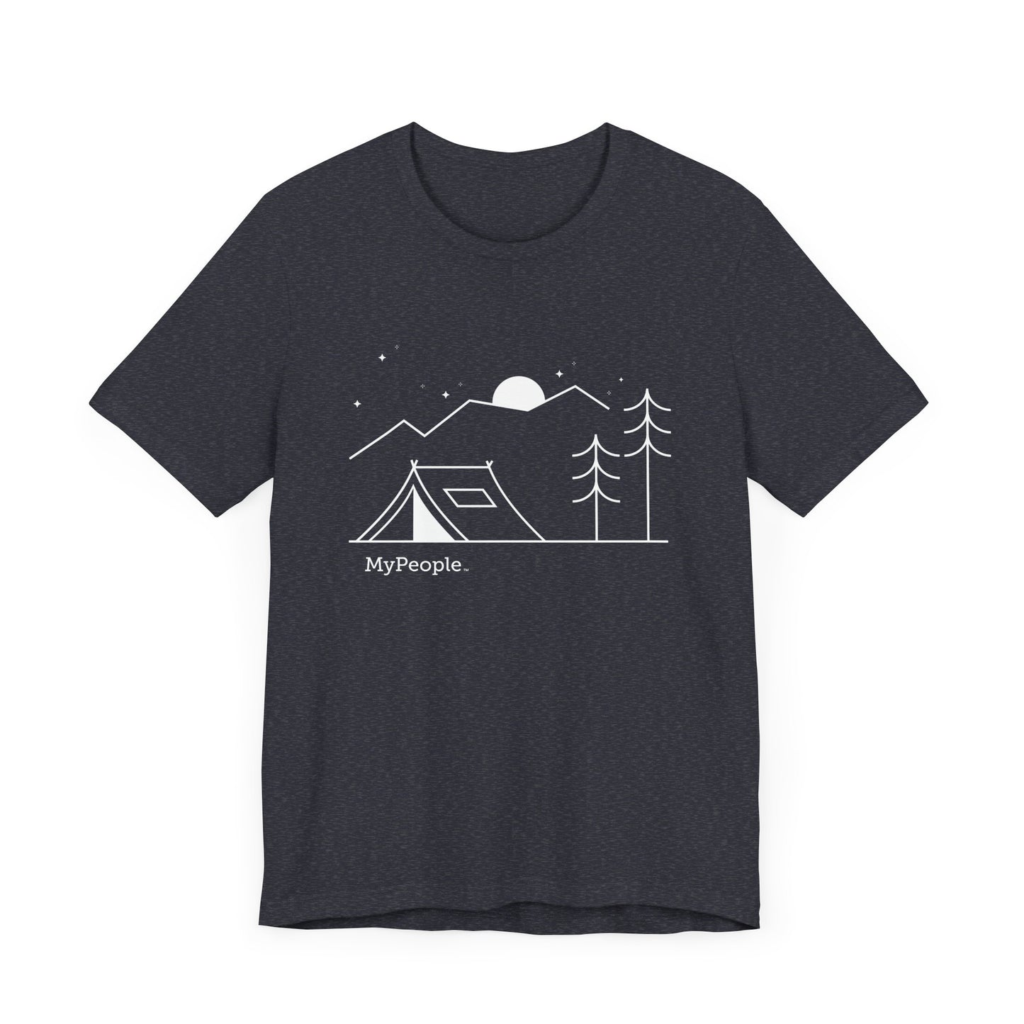 MyPeople Tent Camping Tee - Unisex Jersey Short Sleeve Shirt