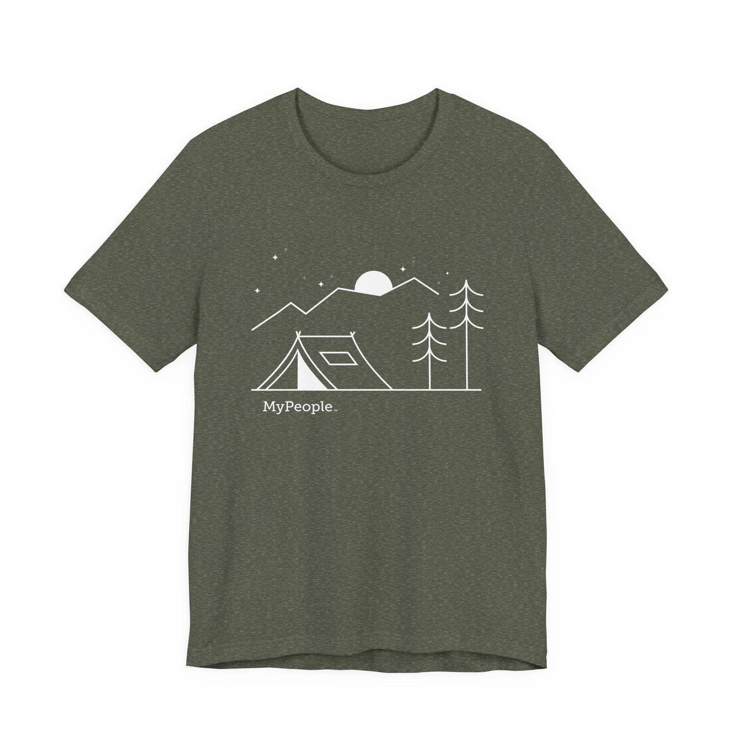 MyPeople Tent Camping Tee - Unisex Jersey Short Sleeve Shirt