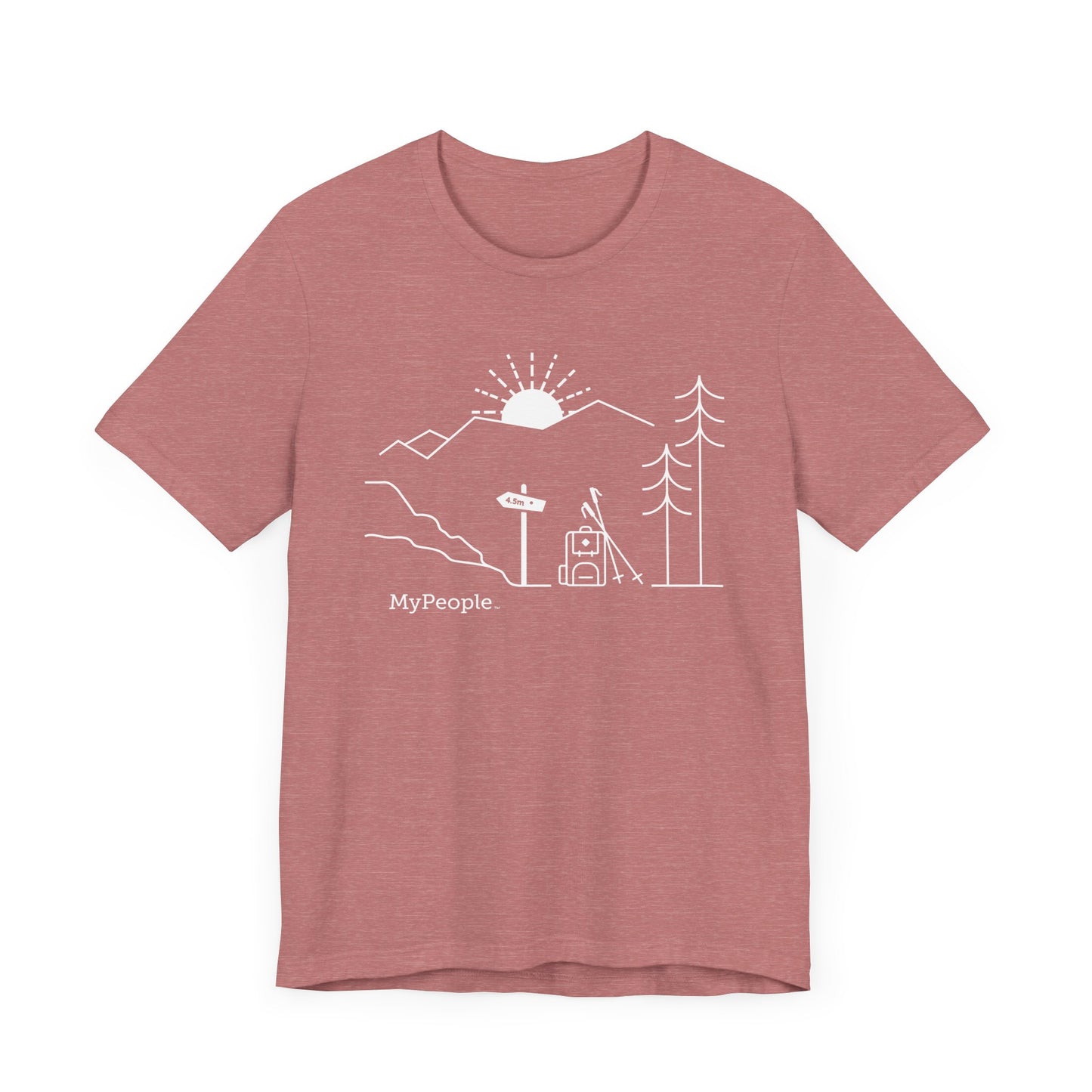 MyPeople Hiking Tee - Unisex Jersey Short Sleeve Shirt