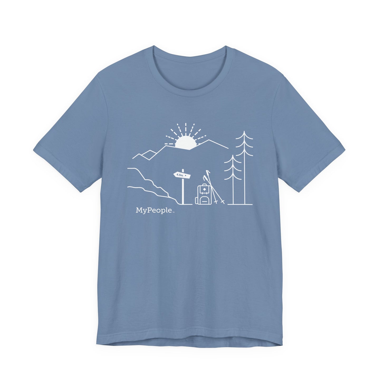 MyPeople Hiking Tee - Unisex Jersey Short Sleeve Shirt