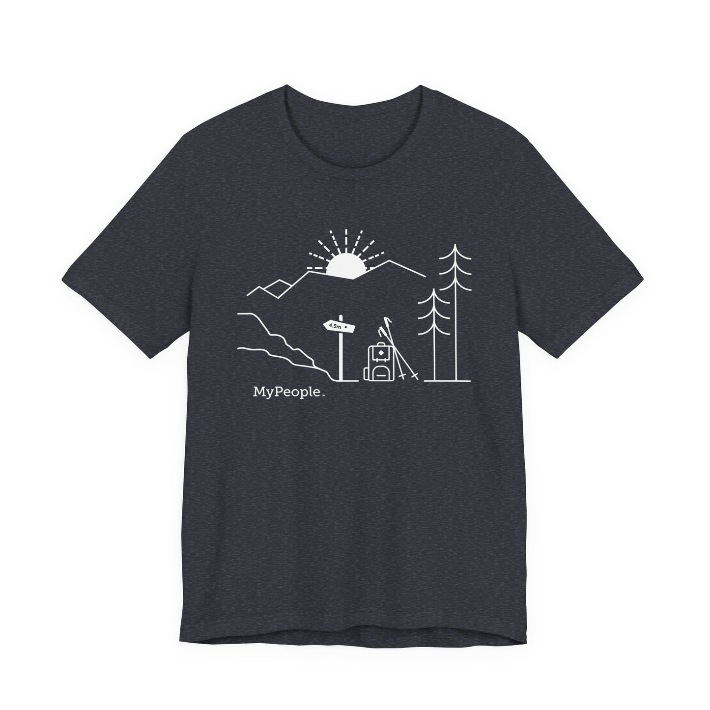 MyPeople Hiking Tee - Unisex Jersey Short Sleeve Shirt