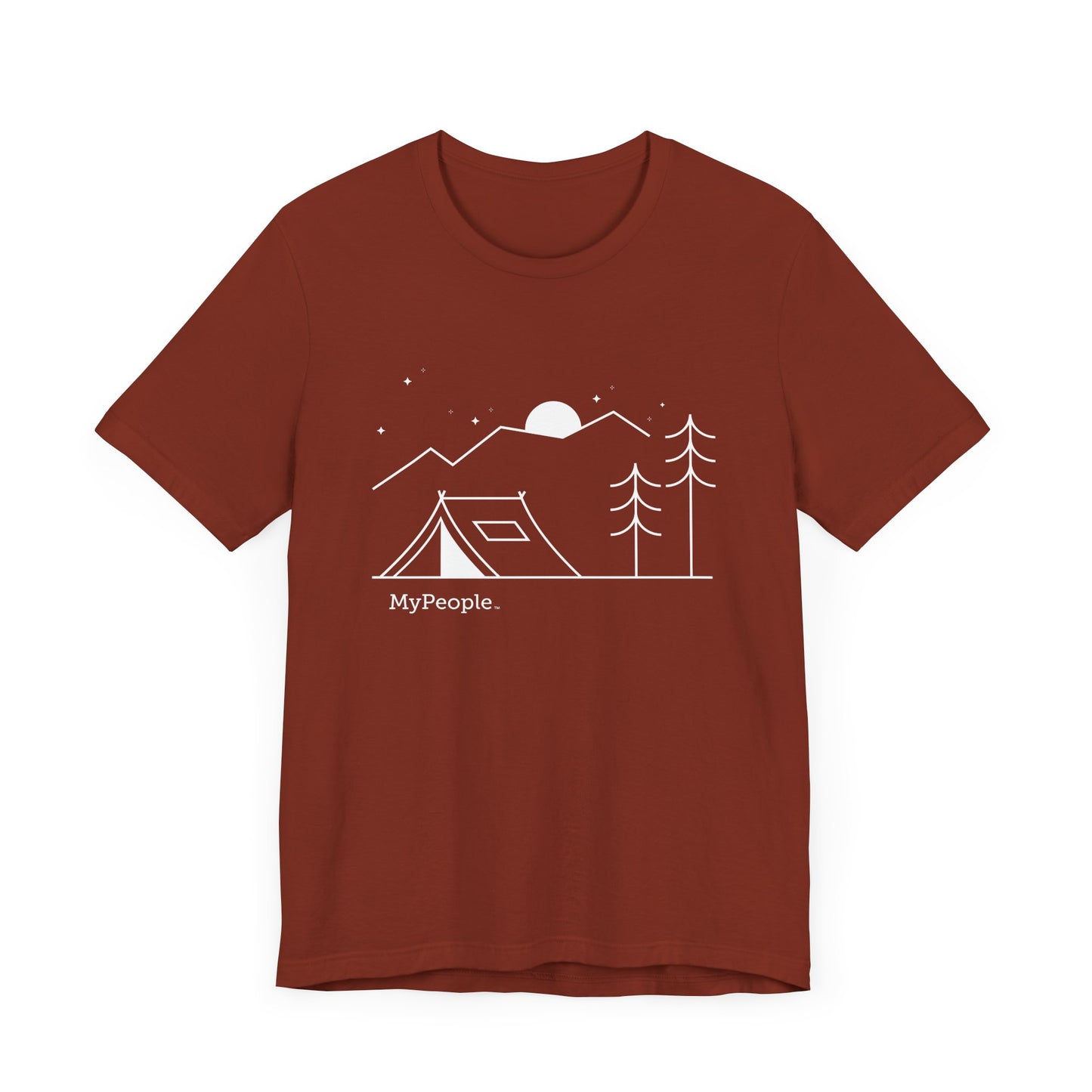 MyPeople Tent Camping Tee - Unisex Jersey Short Sleeve Shirt