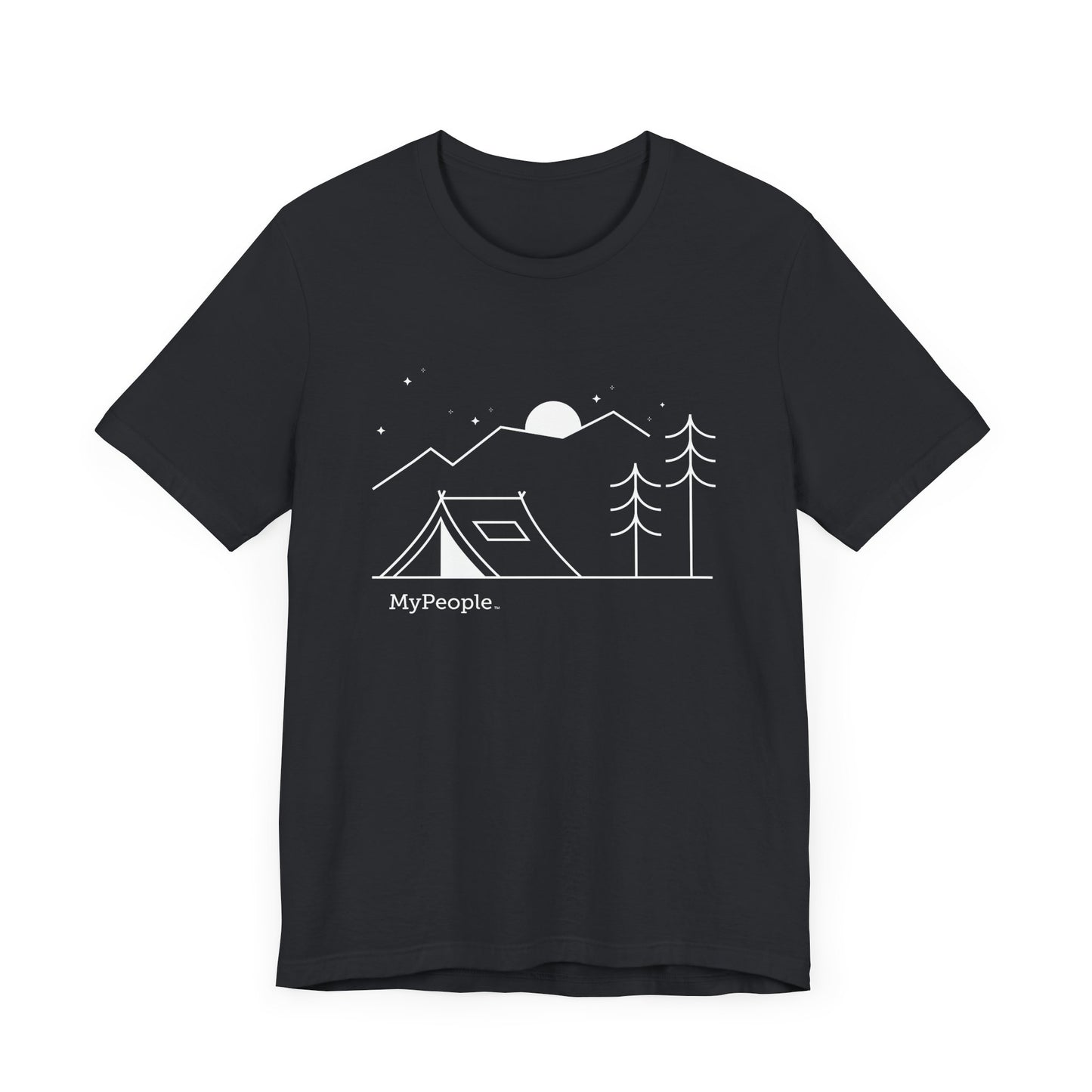 MyPeople Tent Camping Tee - Unisex Jersey Short Sleeve Shirt