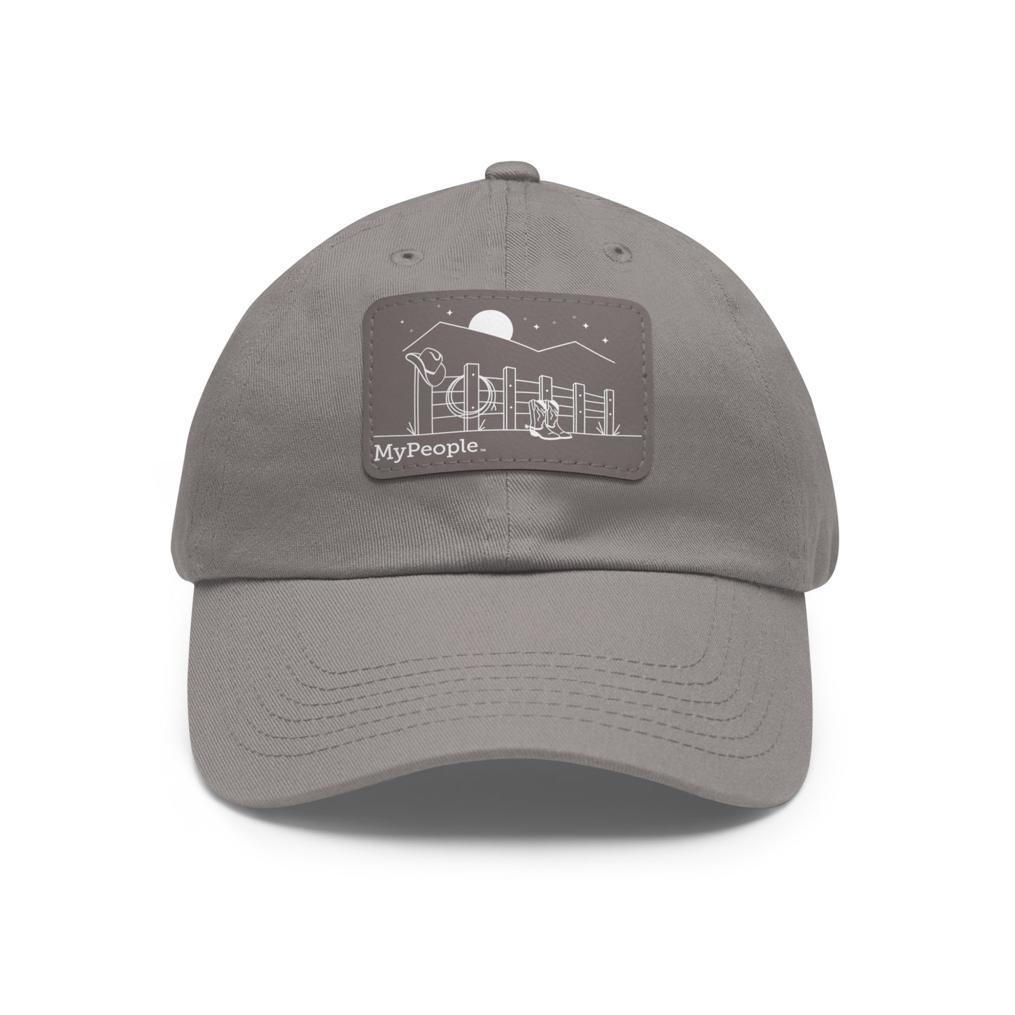 MyPeople Cowboy Dad Hat with Leather Patch