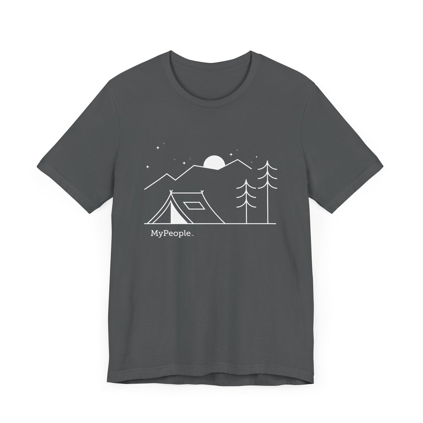 MyPeople Tent Camping Tee - Unisex Jersey Short Sleeve Shirt