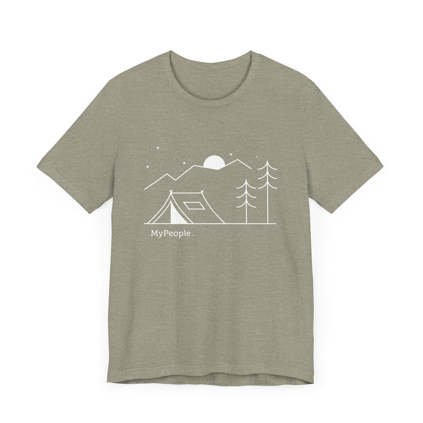MyPeople Tent Camping Tee - Unisex Jersey Short Sleeve Shirt