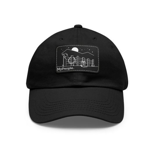 MyPeople Cowboy Dad Hat with Leather Patch
