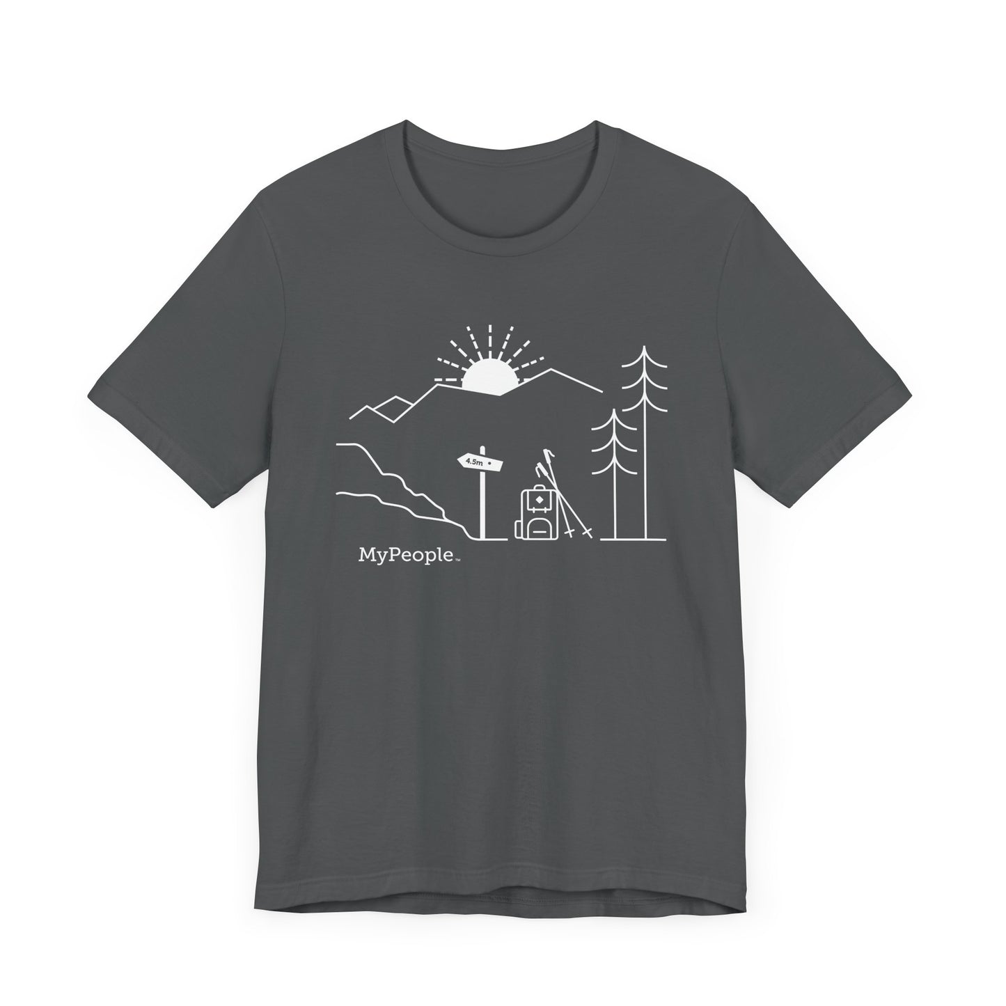 MyPeople Hiking Tee - Unisex Jersey Short Sleeve Shirt