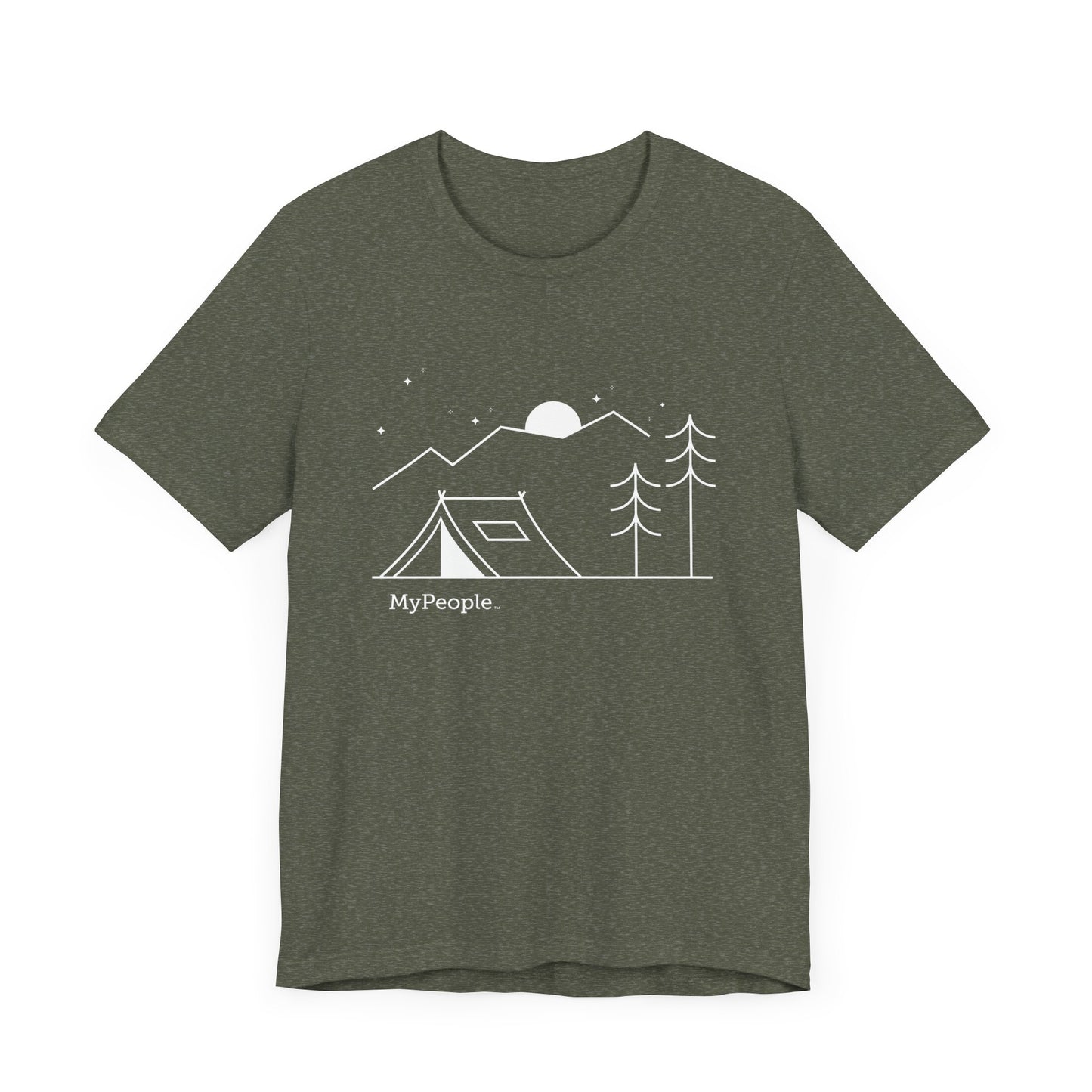 MyPeople Tent Camping Tee - Unisex Jersey Short Sleeve Shirt