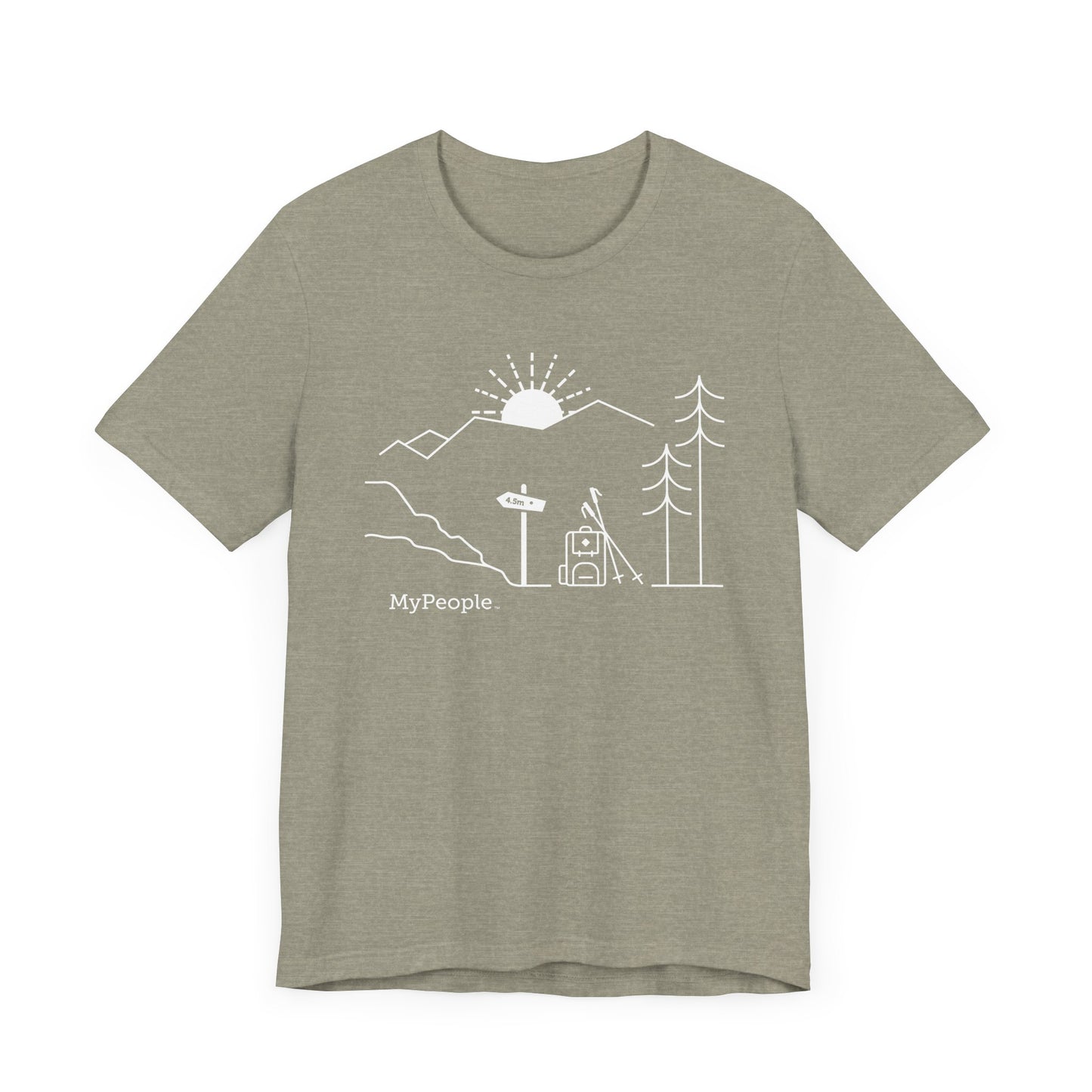 MyPeople Hiking Tee - Unisex Jersey Short Sleeve Shirt